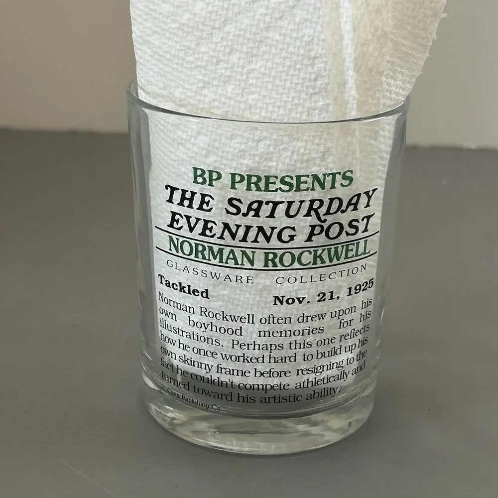 Tumblers Norman Rockwell The Saturday Evening Post Glassware Lot of 2 - #3
